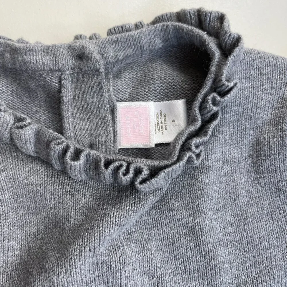 Janie and Jack Bubble Sweater Dress with Ribbon Size 5
